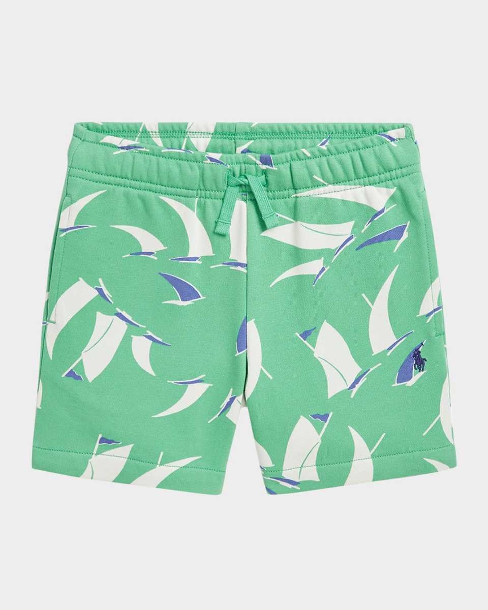 Boy's Sail-Boat Printed Shorts, Size 2-